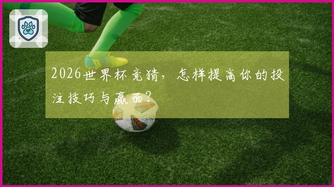 2026世界杯竞猜，怎样提高你的投注技巧与赢面？