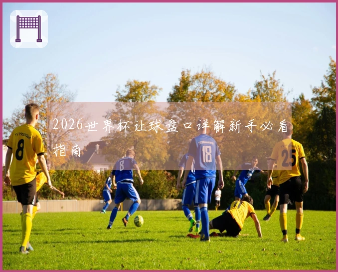 2026世界杯让球盘口详解新手必看指南